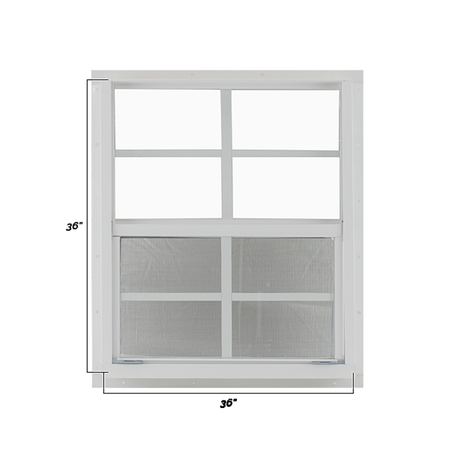 Vertical Slider 36" x 36" Window with Tempered Glass Dimensions