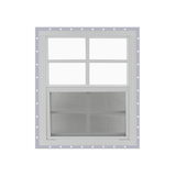 Vertical Slider 36" x 36" Window with Tempered Glass White J-Channel