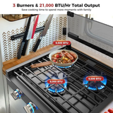 Camplux 3 Burner RV 21” Propane Cooktop - Shed Windows and More, Inc.