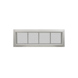 Transom Window 42" x 12" Double Pane Tempered Glass Obscured Back
