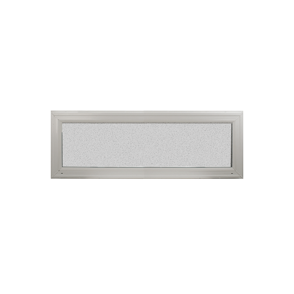 Transom Window 42" x 12" Double Pane Tempered Glass Obscured Front No Grid
