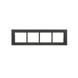 Transom Window 48" x 10" Double Pane Standard Glass Clear Black Front