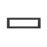 Transom Window 48" x 12" Double Pane Standard Glass Clear Black No Grid Front