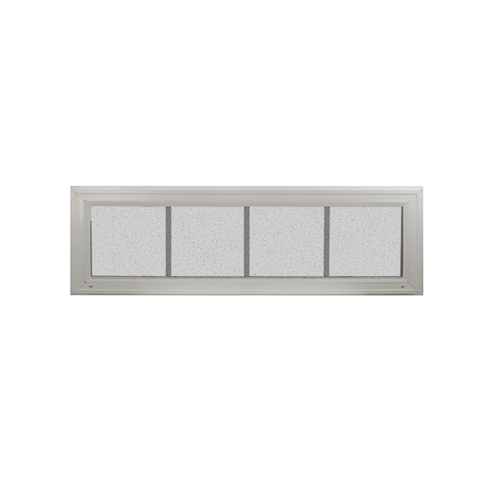 Transom Window 48" x 12" Double Pane Tempered Glass Obscured Front