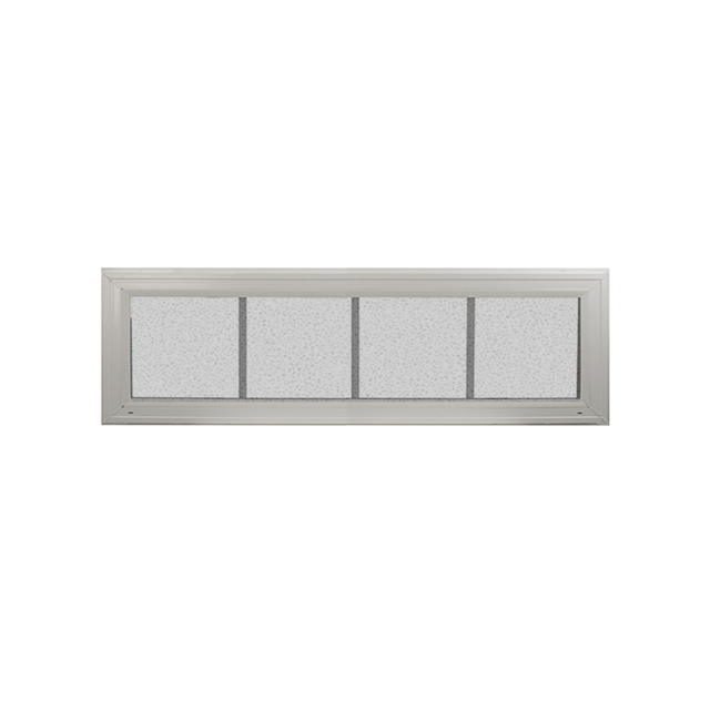 Transom Window 48" x 12" Double Pane Tempered Glass Obscured Front