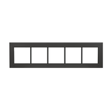 Transom Window 60" x 12" Double Pane Standard Glass Clear Black Front
