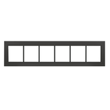 Transom Window 72" x 12" Double Pane Standard Glass Clear Black