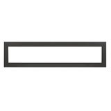 Transom Window 72" x 12" Double Pane Standard Glass Clear Black No Grid Front
