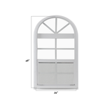 Vertical Slider 24" x 48" One Piece Arched Window with Tempered Glass Dimensions