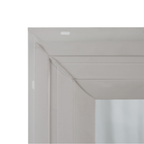 Transom Window 36" x 12" Double Pane Tempered Glass Obscured White Corner