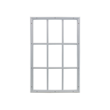 Door Glass 9-Lite Half Lite Window Insert External Grids - Shed Windows and More, Inc.