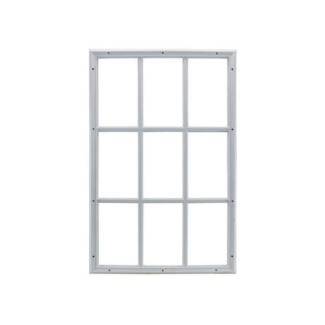 Door Glass 9-Lite Half Lite Window Insert External Grids - Shed Windows and More, Inc.
