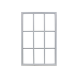 Door Glass 9-Lite Half Lite Window Insert External Grids - Shed Windows and More, Inc.