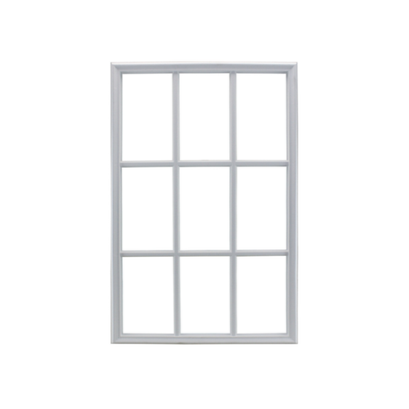 Door Glass 9-Lite Half Lite Window Insert External Grids - Shed Windows and More, Inc.