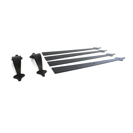 Decorative Garage Door Hardware Kit w/ Dummy Hinges & Decorative Pull - Shed Windows and More, Inc.