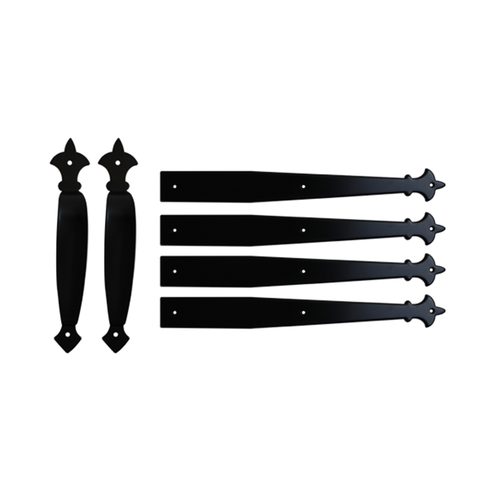 18" Garage Door Dummy Hinges Set of 4 straps & pulls - Shed Windows and More, Inc.