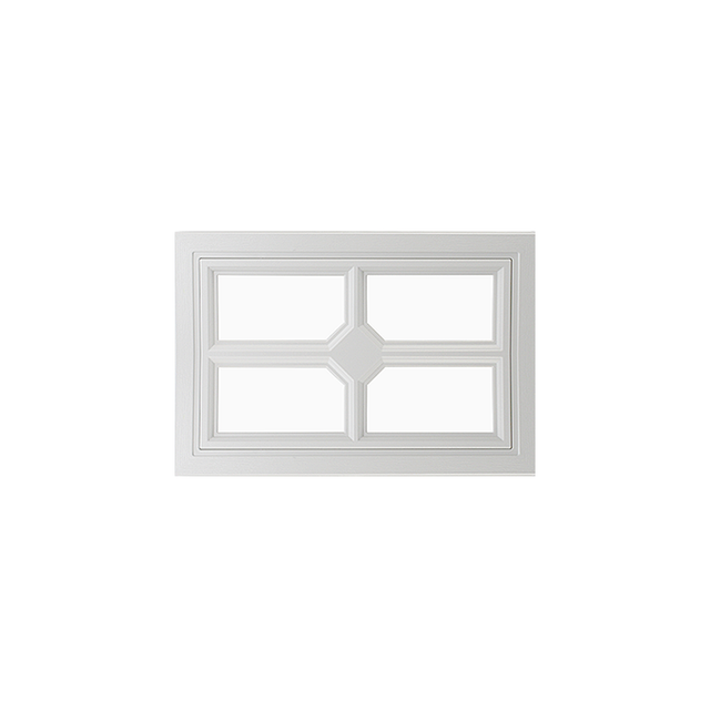 Fixed Garage Door Window - Square Cross, 4 Lite with Plexiglass