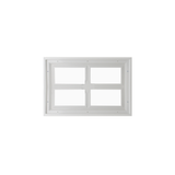 Fixed Garage Door Window - Cross, 4 Lite with Plexiglass Back