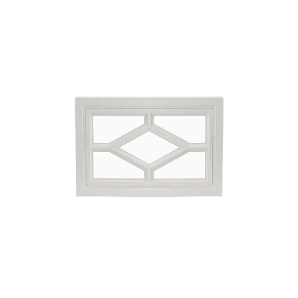 Fixed Garage Door Window - Diamond, 5 Lite with Plexiglass Front