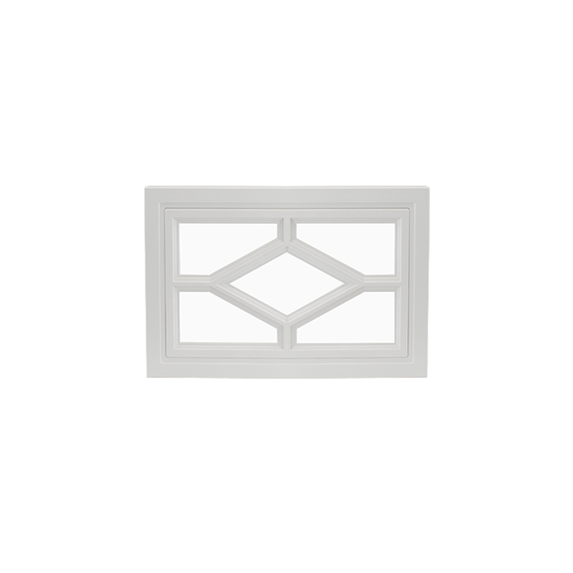Fixed Garage Door Window - Diamond, 5 Lite with Plexiglass Front