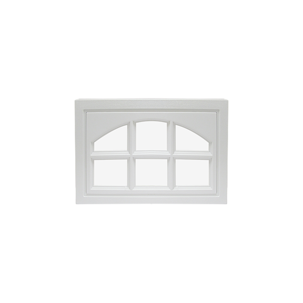 Fixed Garage Door Window - Carriage Design with Plexiglass