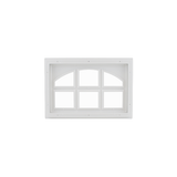 Fixed Garage Door Window - Carriage Design with Plexiglass Back