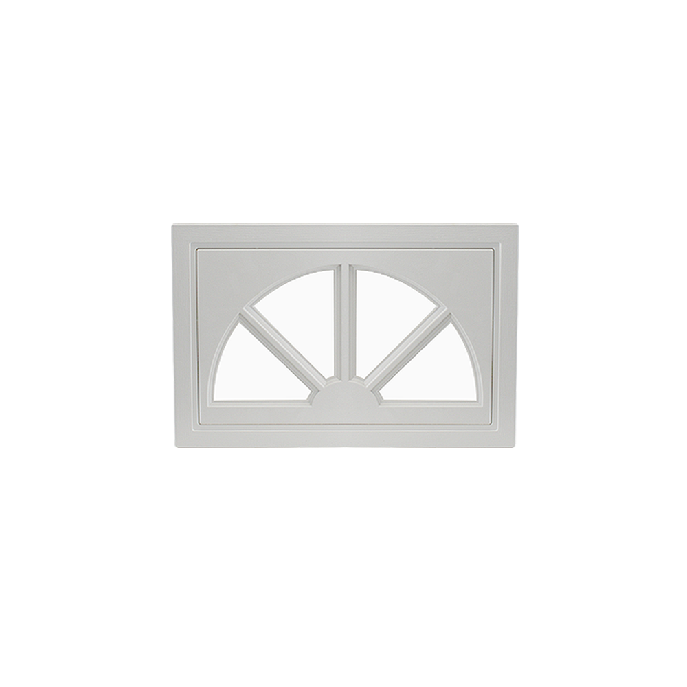 Fixed Garage Door Window - Sunburst with Plexiglass