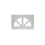Fixed Garage Door Window - Sunburst with Plexiglass