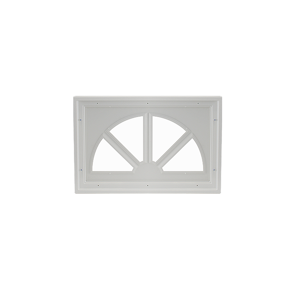 Fixed Garage Door Window - Sunburst with Plexiglass Back