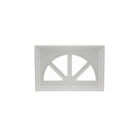 Fixed Garage Door Window - Sunburst with Plexiglass Back