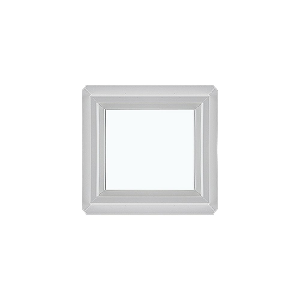 Fixed 20" x 20" Double Pane Tempered Clear Glass Low-E PVC Window Front