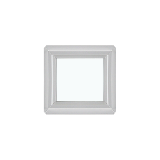 Fixed 20" x 20" Double Pane Tempered Clear Glass Low-E PVC Window Front