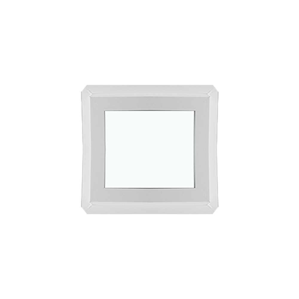 Fixed 20" x 20" Double Pane Tempered Clear Glass Low-E PVC Window Back