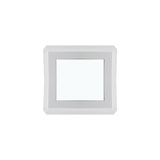 Fixed 20" x 20" Double Pane Tempered Clear Glass Low-E PVC Window Back