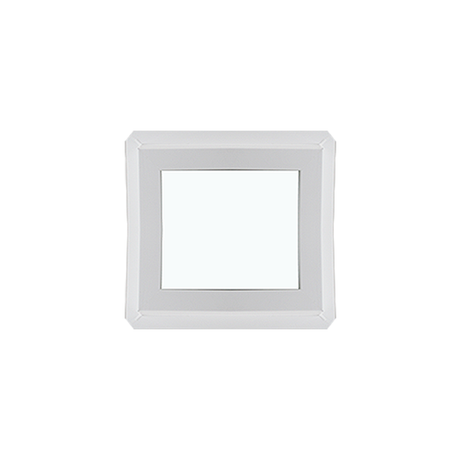 Fixed 20" x 20" Double Pane Tempered Clear Glass Low-E PVC Window Back