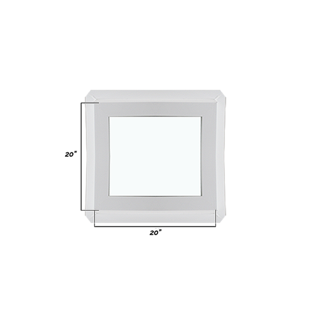 Fixed 20" x 20" Double Pane Tempered Clear Glass Low-E PVC Window Dimensions