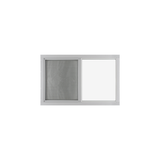 Horizontal Slider 24" x 18" Flush Window with Tempered Glass, No Grid Front
