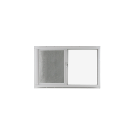 Horizontal Slider 24" x 18" Flush Window with Tempered Glass, No Grid Back