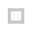 Fixed 24" x 24" Double Pane Tempered Clear Glass Low-E PVC Window Front