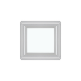Fixed 24" x 24" Double Pane Tempered Clear Glass Low-E PVC Window Front