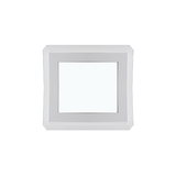 Fixed 24" x 24" Double Pane Tempered Clear Glass Low-E PVC Window Back