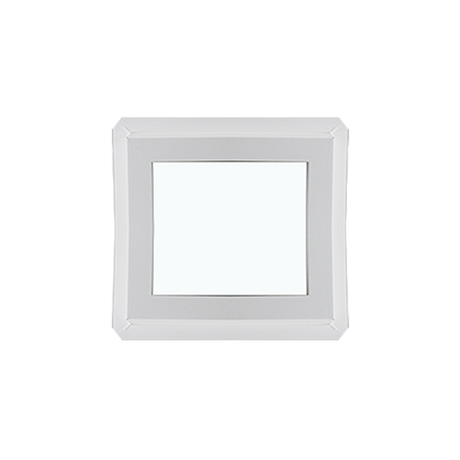 Fixed 24" x 24" Double Pane Tempered Clear Glass Low-E PVC Window Back