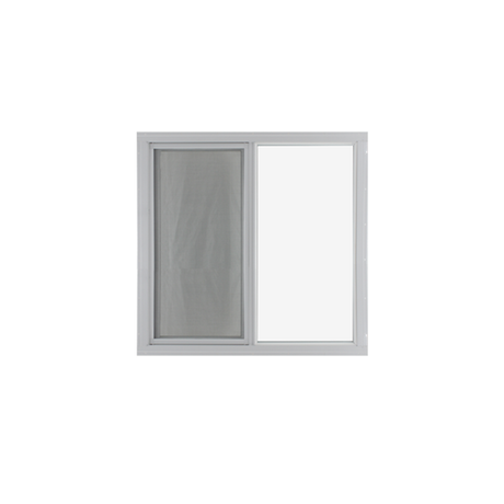 Horizontal Slider 24" x 27" Flush Window with Tempered Glass, No Grid Front