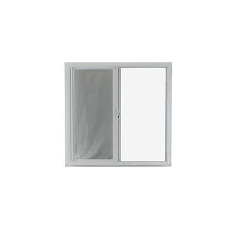Horizontal Slider 24" x 27" Flush Window with Tempered Glass, No Grid Back