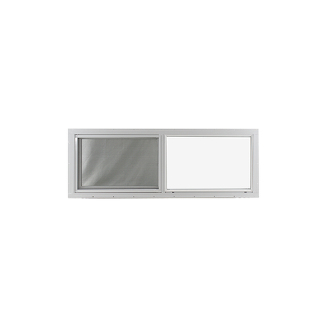 Horizontal Slider 36" x 12" Flush Window with Tempered Glass, No Grid Front