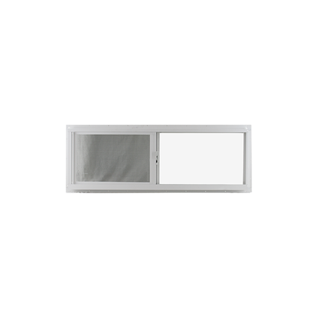 Horizontal Slider 36" x 12" Flush Window with Tempered Glass, No Grid Back