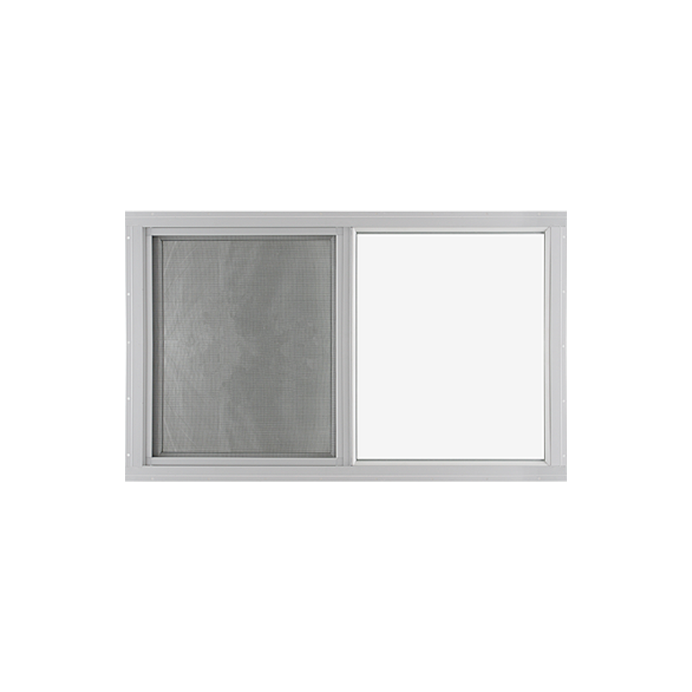 Horizontal Slider 36" x 24" Flush Window with Temper Glass, No Grid Front