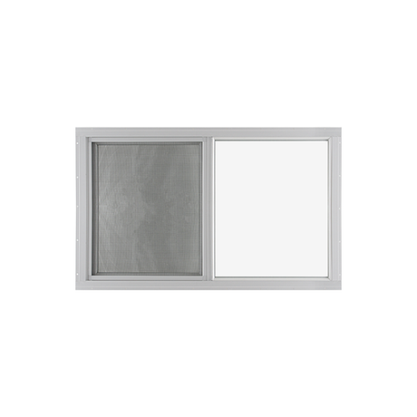 Horizontal Slider 36" x 24" Flush Window with Temper Glass, No Grid Front