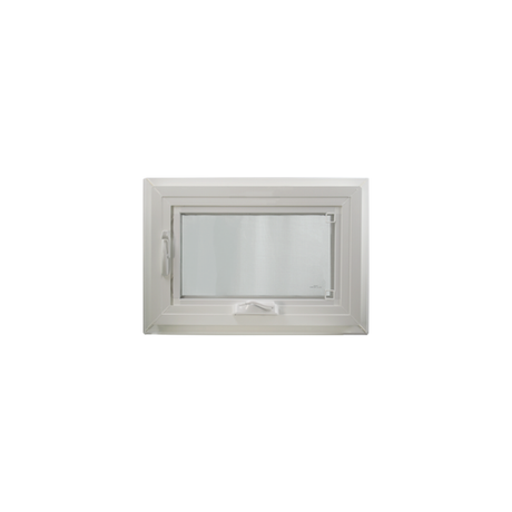 24" x 16" Crank Out Double Pane Windows Tempered Glass Low-E Clear White Back