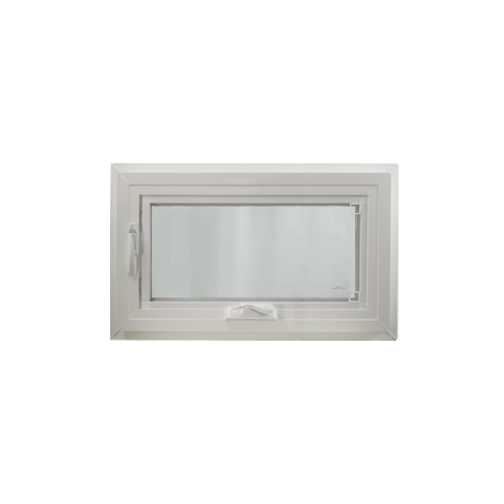 36" x 16" Crank Out Double Pane Windows Tempered Glass Low-E Clear White Back